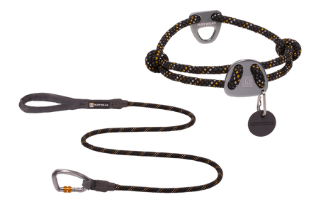 Knot-A-Collar and Leash Obsidian Black