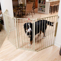 Extra Tall Flexi Walk Through Gate with Bonus Mini Pet Door