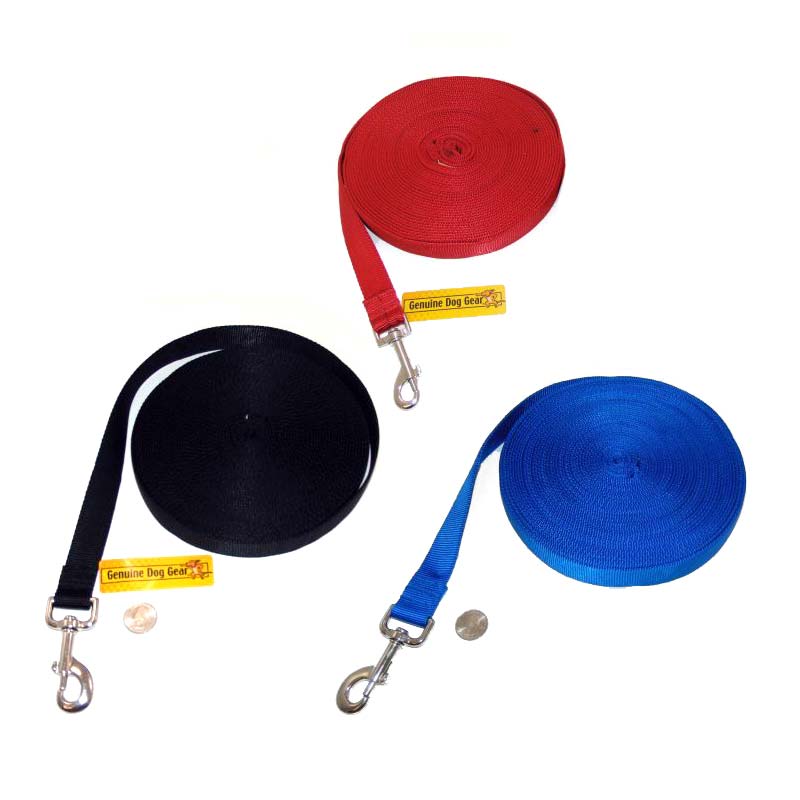 Long Dog Leash With Soft Tubular bing 10, 20 or 30 feet Pet Expertise