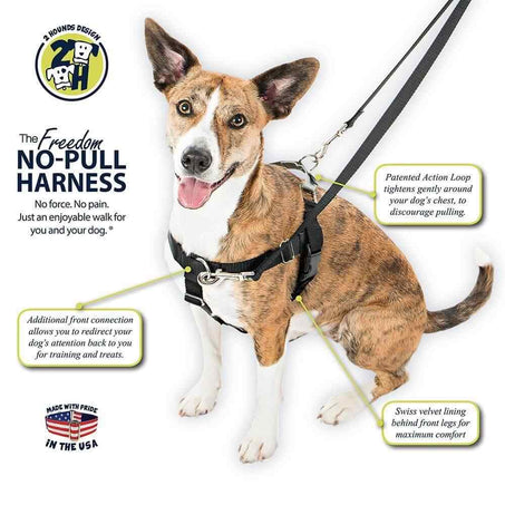 Freedom Harness, No-Pull Dog Harness: Multi-Use, Velvet Lining!