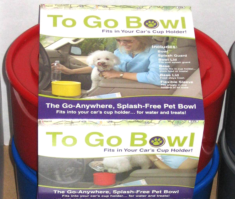 To Go Bowl Travel Dog Bowl by Furry Travelers. Fits in Car Cup Holder