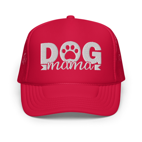 Dog Mama Trucker Hat Embroidered Design