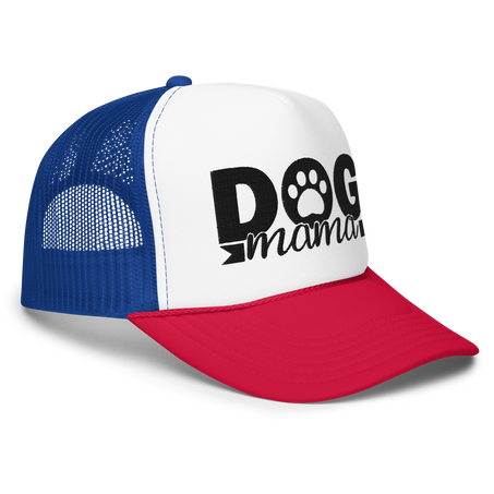 Dog Mama Hat blue and red