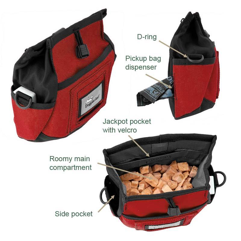 The Treat Bag - Green, Dog Treat & Training Bag, Barking Bags